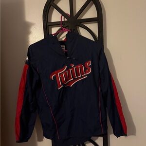 Twins Navy and Red Pullover Jacket